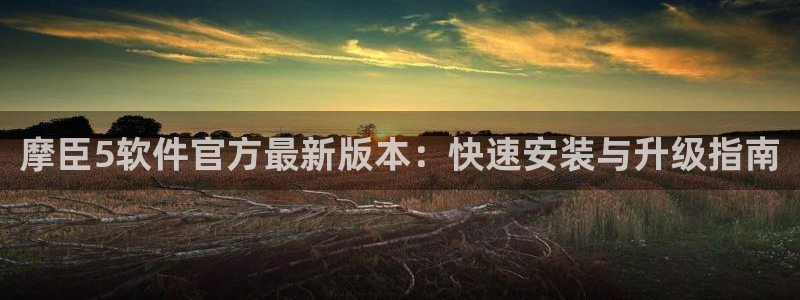 壹号电子娱乐app下载官网：摩臣5软件官方最新版本：快速安装与升级指南