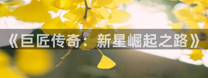 卧龙娱乐app下载安装：《巨匠传奇：新星崛起之路》